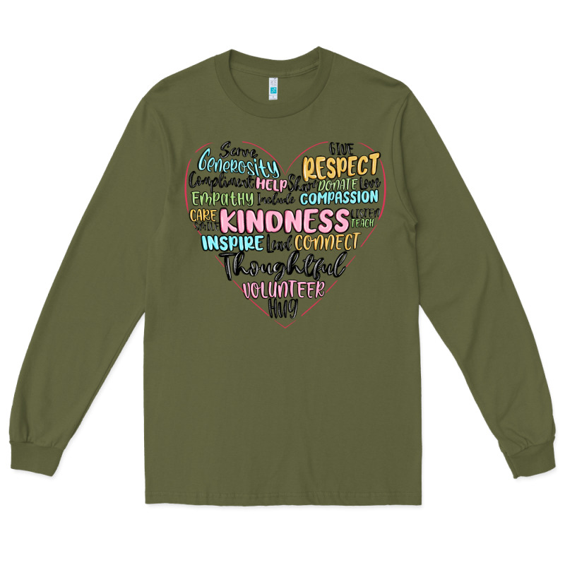 Kindness Heart Long Sleeve Tee by MaliasSmallBusiness | Teevron