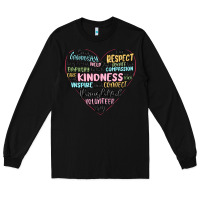Black kindness heart Long Sleeve Tee - MaliasSmallBusiness