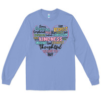 Colony Blue kindness heart Long Sleeve Tee - MaliasSmallBusiness
