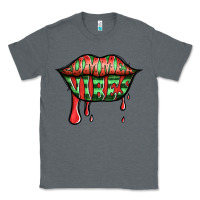 Charcoal Heather summer vibes watermelon lips Classic Tee - Jasminsmagicworld