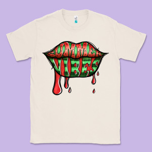 Summer Vibes Watermelon Lips Classic Tee Designed By Jasminsmagicworld