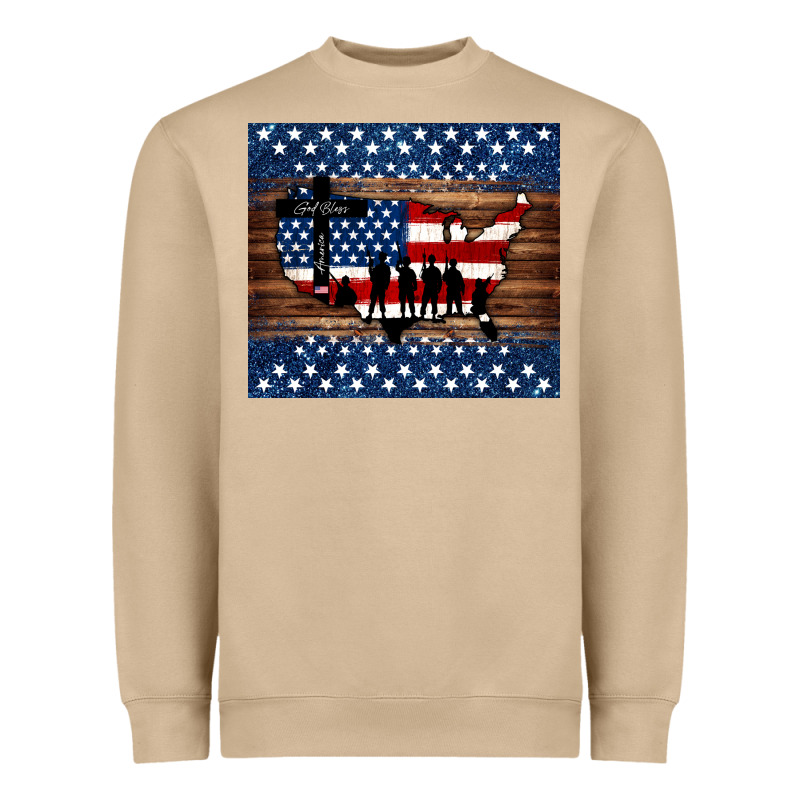 God Bless America American Flag Tumbler Heavyweight Sweatshirt by Jasminsmagicworld | Teevron