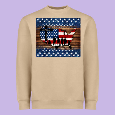 God Bless America American Flag Tumbler Heavyweight Sweatshirt Designed By Jasminsmagicworld