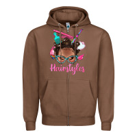 Chestnut Afro Bantu Knots Hairstyles Messy Bun With Clasp Bbs Zipper Hoodie - BundleAndBundleShop
