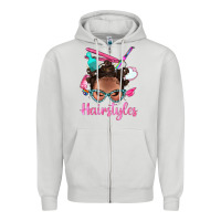 Dove Grey Afro Bantu Knots Hairstyles Messy Bun With Clasp Bbs Zipper Hoodie - BundleAndBundleShop