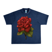 Navy Oklahoma Rose Illustrations Urban Heavy Tee - LillyAllenDesigns