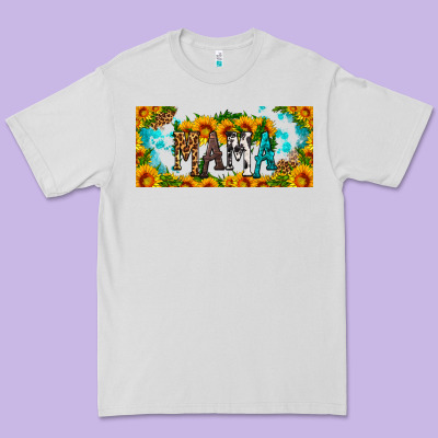 Mama Sunflower Libbey Cup Premium Tee Designed By Hra Design Shop