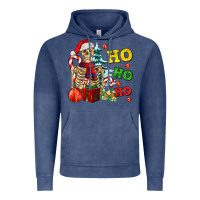 Vintage Denim Christmas ho ho ho skeleton Vintage Hoodie - AdoDesignShop