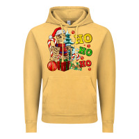 Vintage Mustard Christmas ho ho ho skeleton Vintage Hoodie - AdoDesignShop