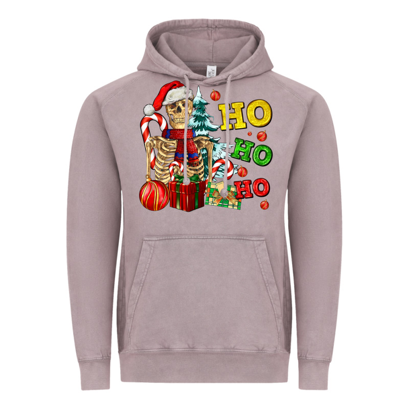 Christmas Ho Ho Ho Skeleton Vintage Hoodie by AdoDesignShop | Teevron