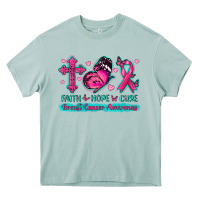 Arona Faith Hope Cure Breast Cancer Awareness Heavy Core Tee - texasbilliewilder