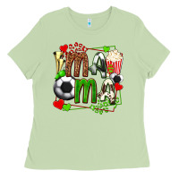 Matcha mama soccer with popcorn Ladies Tee - texasbilliewilder