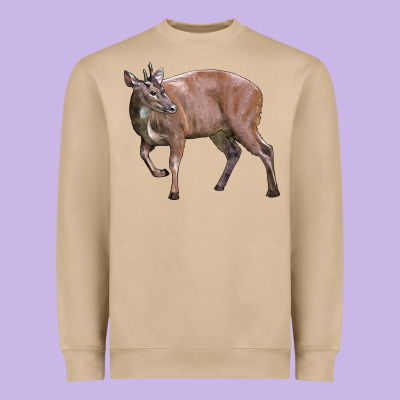 Red Brocket Buck Deer Heavyweight Sweatshirt Designed By Lillyallendesigns