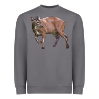 Storm Red Brocket Buck Deer Heavyweight Sweatshirt - LillyAllenDesigns