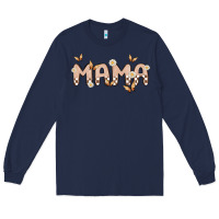 Navy retro mama Long Sleeve Tee - MaliasSmallBusiness