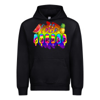 Black Hello Summer Tie Dye Urban Hoodie - CowCowDesign
