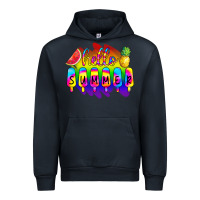 Navy Hello Summer Tie Dye Urban Hoodie - CowCowDesign
