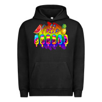 Pigment Black Hello Summer Tie Dye Urban Hoodie - CowCowDesign
