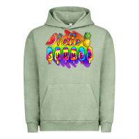 Pigment Oil Green Hello Summer Tie Dye Urban Hoodie - CowCowDesign