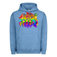 Pigment Pebble Blue Hello Summer Tie Dye Urban Hoodie - CowCowDesign