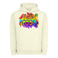 Pigment Pistachio Hello Summer Tie Dye Urban Hoodie - CowCowDesign