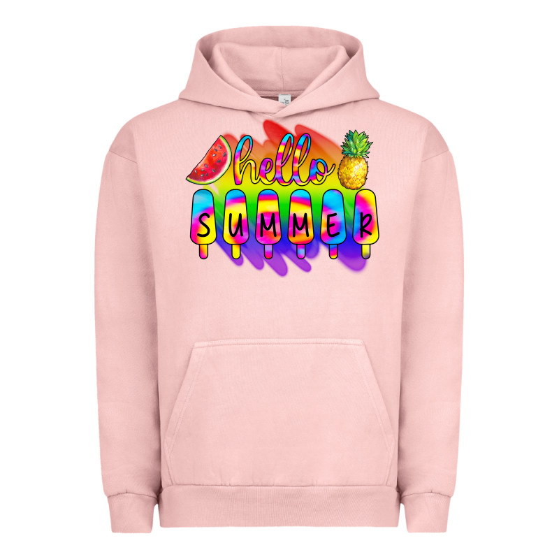 Hello Summer Tie Dye Urban Hoodie by CowCowDesign | Teevron