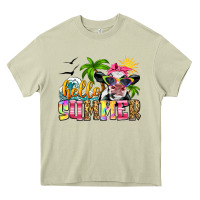 Mossy hello summer cow Heavy Core Tee - Zillion Design Studio