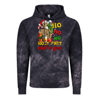 Cloud Black Christmas ho ho ho holy shit what a year skeleton Vintage Hoodie - AdoDesignShop
