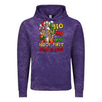 Cloud Purple Christmas ho ho ho holy shit what a year skeleton Vintage Hoodie - AdoDesignShop