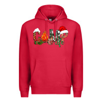Cardinal Christmas camp Premium Hoodie - NancyCooperArtShop