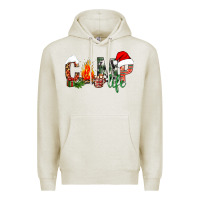 Oatmeal Heather Christmas camp Premium Hoodie - NancyCooperArtShop