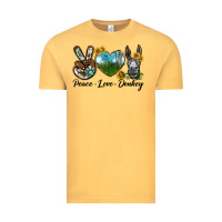 Vintage Mustard Peace Love Donkey Head Vintage Tee - LillyAllenDesigns