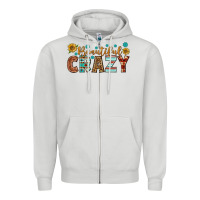 Dove Grey Western Beautiful Crazy Zipper Hoodie - BundleAndBundleShop