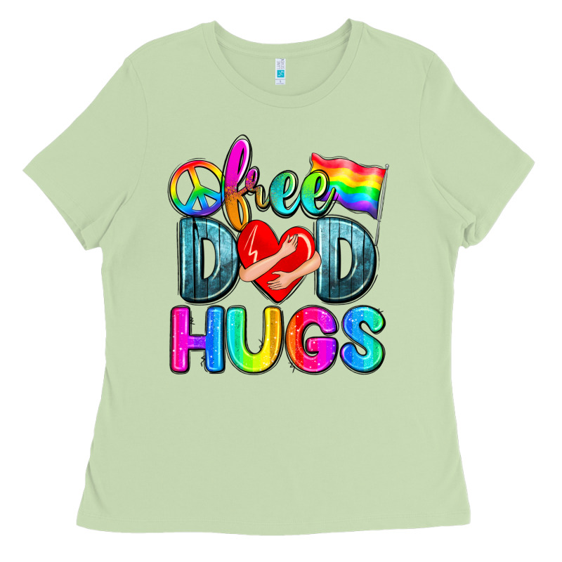 Free Dad Hugs Ladies Tee by Zillion Design Studio | Teevron