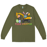 Army Green eggs cavator easter Long Sleeve Tee - MaliasSmallBusiness