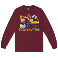 Burgundy eggs cavator easter Long Sleeve Tee - MaliasSmallBusiness