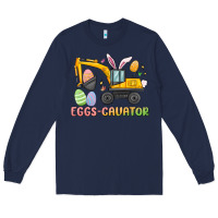 Navy eggs cavator easter Long Sleeve Tee - MaliasSmallBusiness