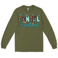 Army Green dental assistant Long Sleeve Tee - JahusDesignShop