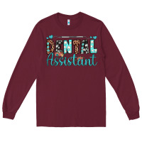 Burgundy dental assistant Long Sleeve Tee - JahusDesignShop