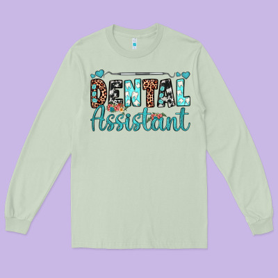 Dental Assistant Long Sleeve Tee Designed By Jahusdesignshop
