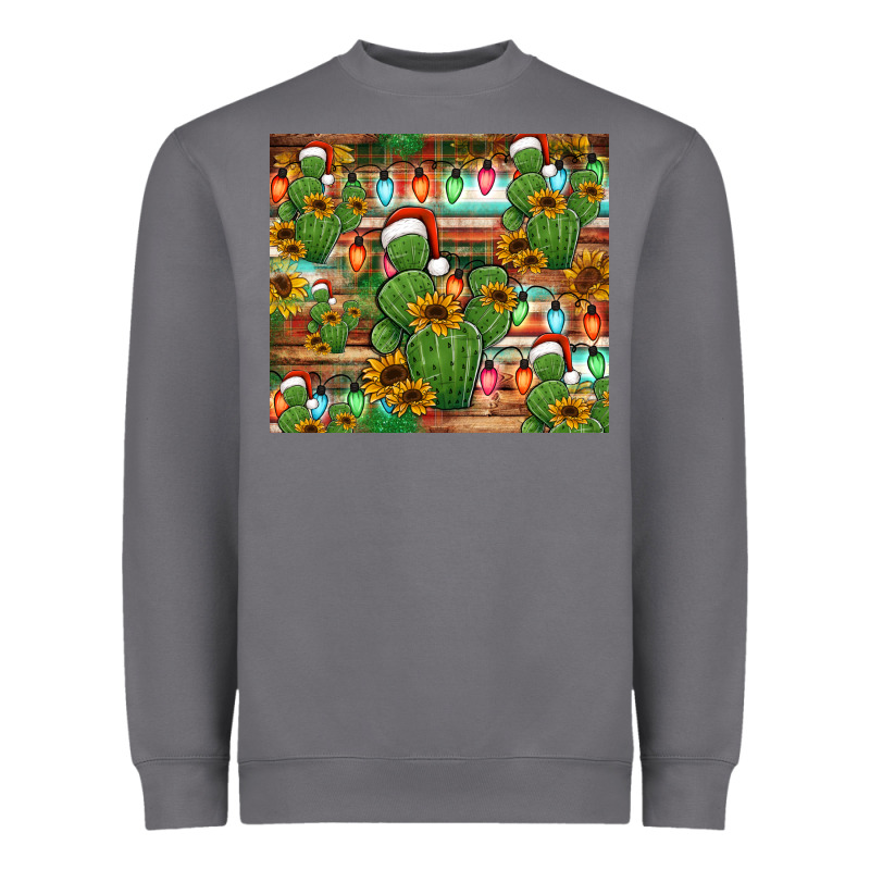 Feliz Navidad Merry Christmas Cactus Tumbler Heavyweight Sweatshirt by Jasminsmagicworld | Teevron
