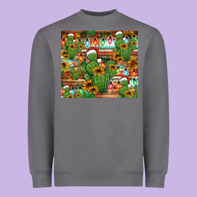 Feliz Navidad Merry Christmas Cactus Tumbler Heavyweight Sweatshirt Designed By Jasminsmagicworld