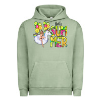 Pigment Oil Green Hello Summer Unicorn Urban Hoodie - CowCowDesign