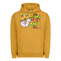 Pigment Peanut Butter Hello Summer Unicorn Urban Hoodie - CowCowDesign