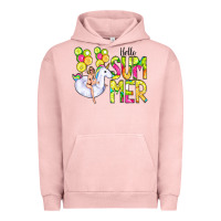 Pigment Salmon Hello Summer Unicorn Urban Hoodie - CowCowDesign