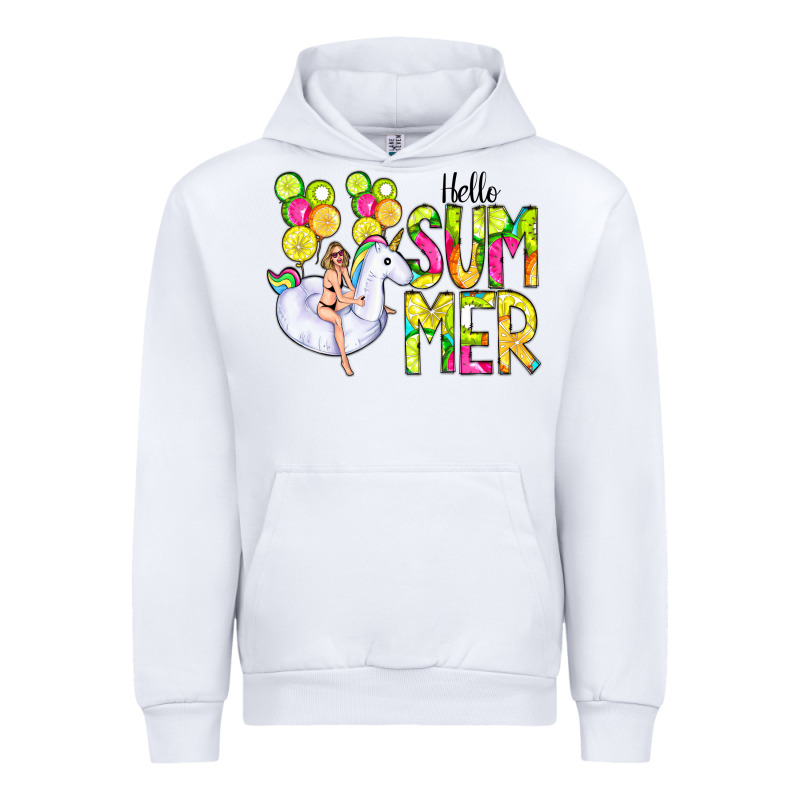 Hello Summer Unicorn Urban Hoodie by CowCowDesign | Teevron