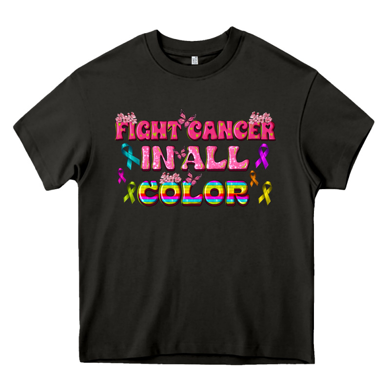 Fight Cancer In All Color Heavy Core Tee by texasbilliewilder | Teevron