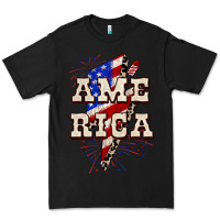 Black America 4th of July Premium Tee - CowGirlArtShop