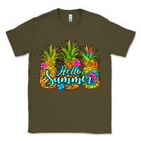 Army Green hello summer pineapple Classic Tee - Jasminsmagicworld