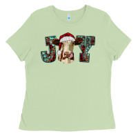 Matcha christmas joy with heifer cow Ladies Tee - RanaPortraitStore